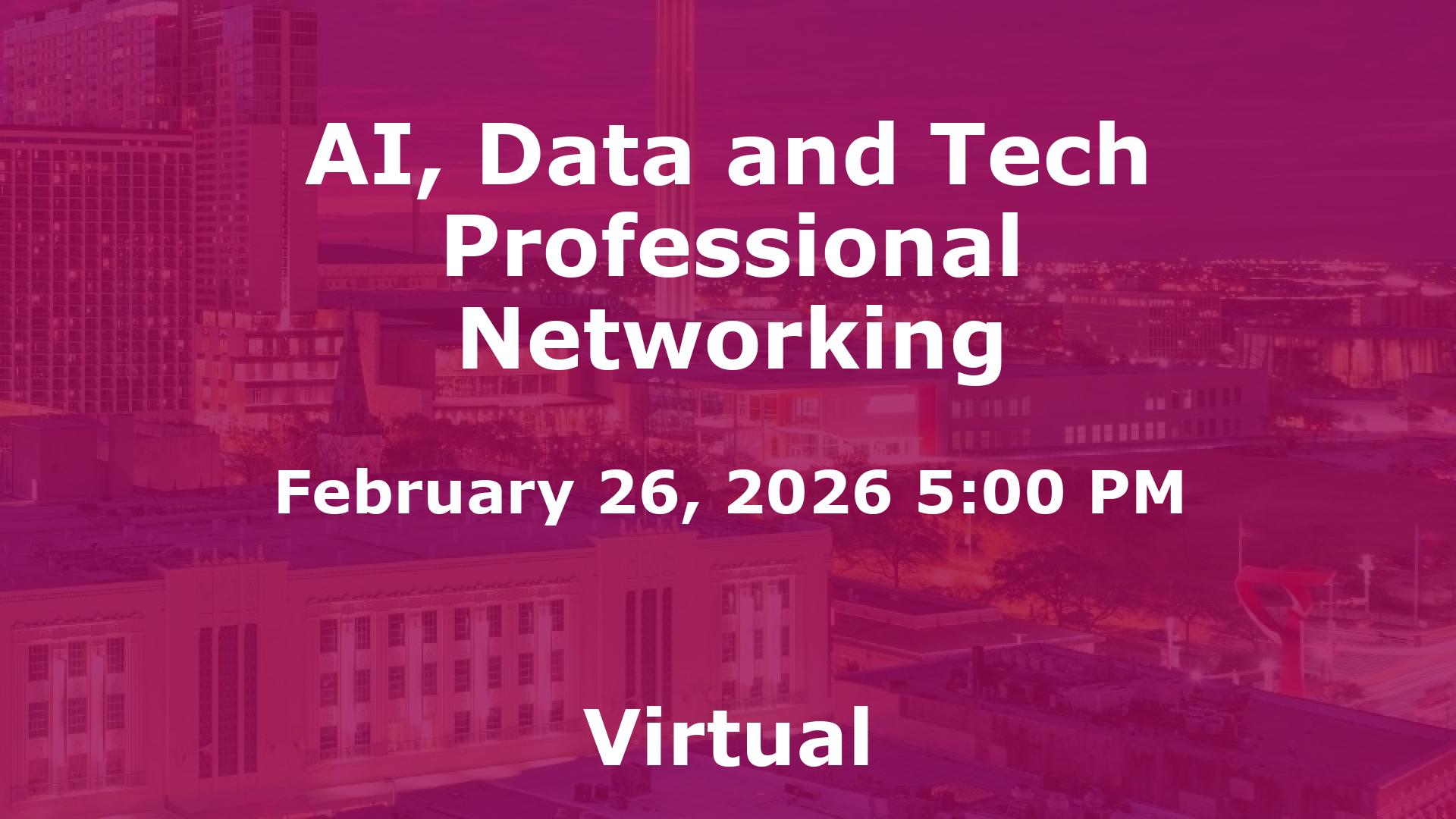 AI, Data and Tech Professional Networking event image